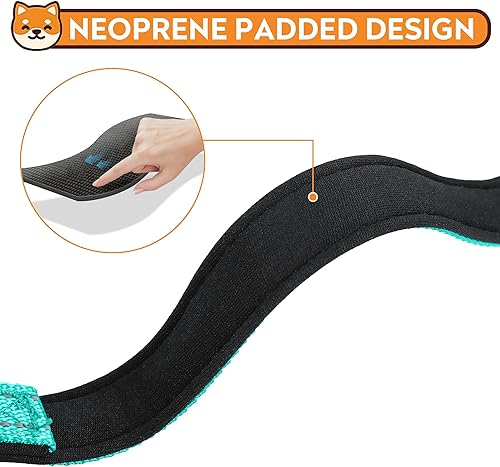 Miniatura 4 de PWOD Collar reflectante para perro, ajustable de neopreno suave acolchado de nailon para mascotas con hebilla para perros extra grandes, verde