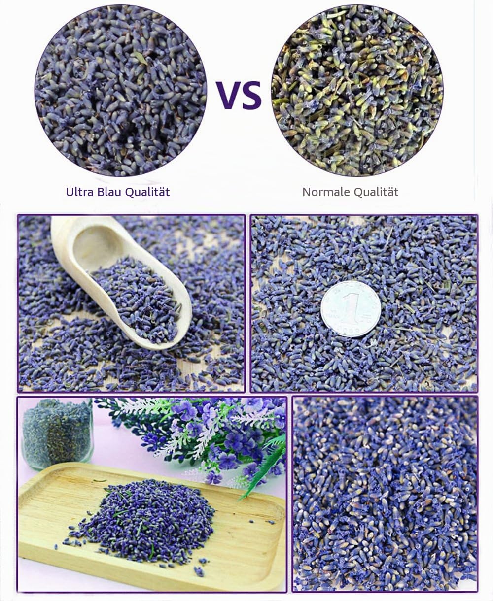 TooGet Duftende Lavendelblüten Getrocknete Lavendel Blüten Für Duftkissen Natürlich Lavendelsäckchen Potpourri Duft, Premium Qualität - 450g