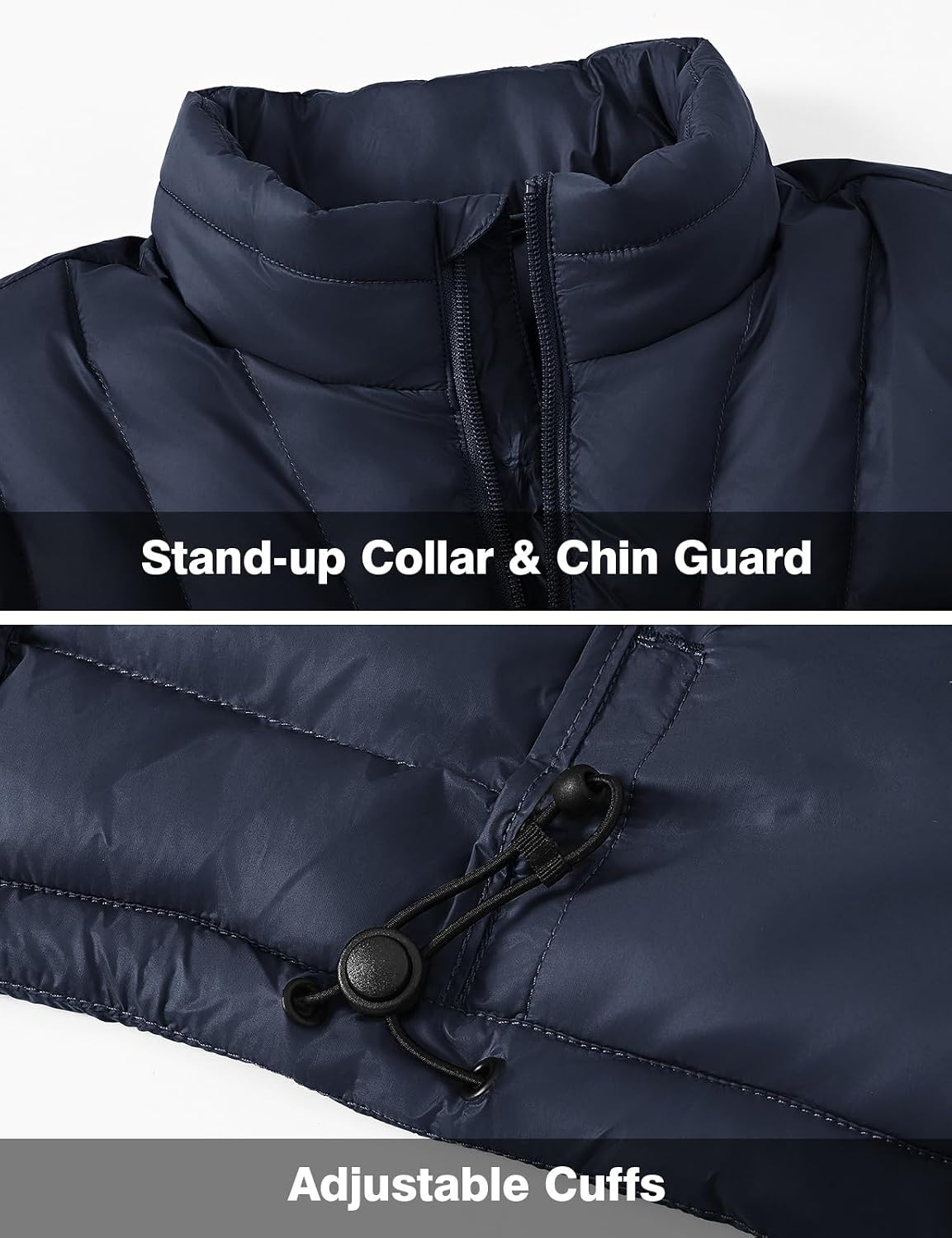 BGOWATU Men's Lightweight Packable Water-Repellent Puffer Vest Sleeveless Warm Jacket for Golf Hiking Casual Travel