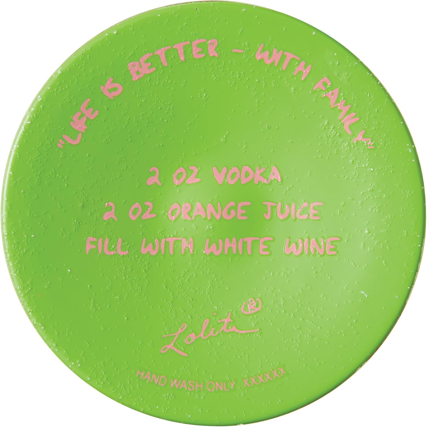 Enesco Lolita Designs Life is Better with Family Hand-Painted Artisan Wine Glass, 15 Ounce, Multicolor