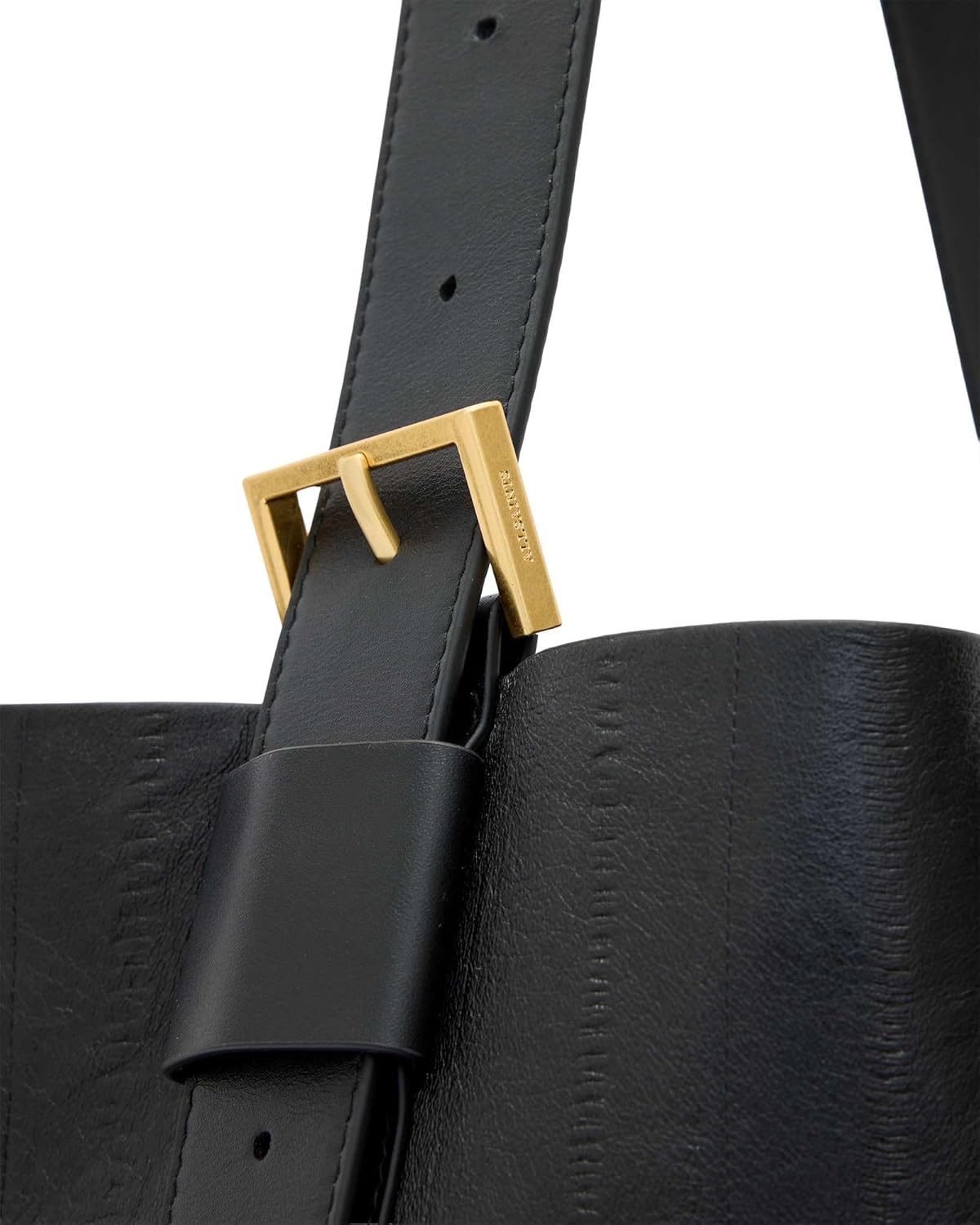 AllSaints Asha Eel Shoulder Black W229XD One Size - Image 7