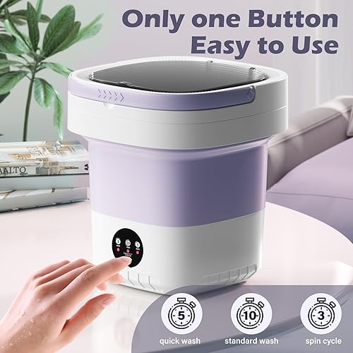 Miniatura 4 de Lavadora portátil, mini lavadora mejorada de 7 L12 L, adecuada para ropa pequeña, lavadora plegable, ideal para dormitorio, hogar, hotel, campamento