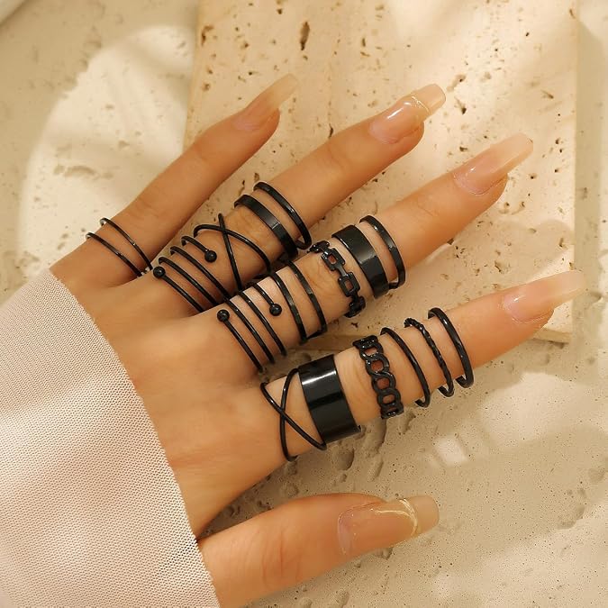 Knuckle Rings Set for Women Snake Chain Stacking Ring Gold Knuckle Rings Set for Women Snake Chain Stacking Ring Vintage BOHO Midi Rings Vintage BOHO Midi Rings for Women Men Hollow Carved Flowers Crystal Rings