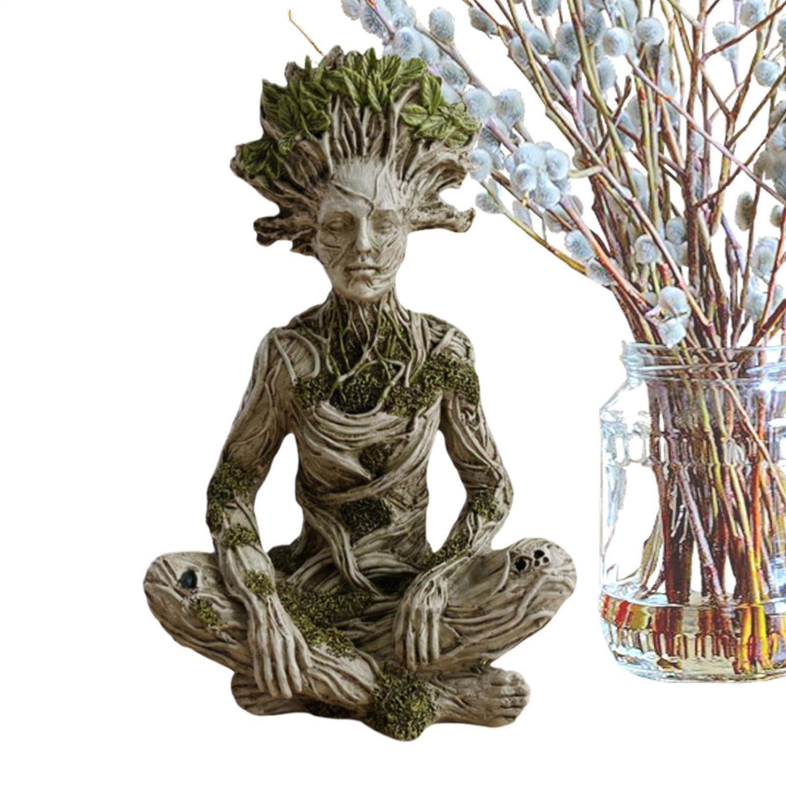 Statue esprit de la forêt en résine bohème haut de gamme sculpture artisanale pour salon