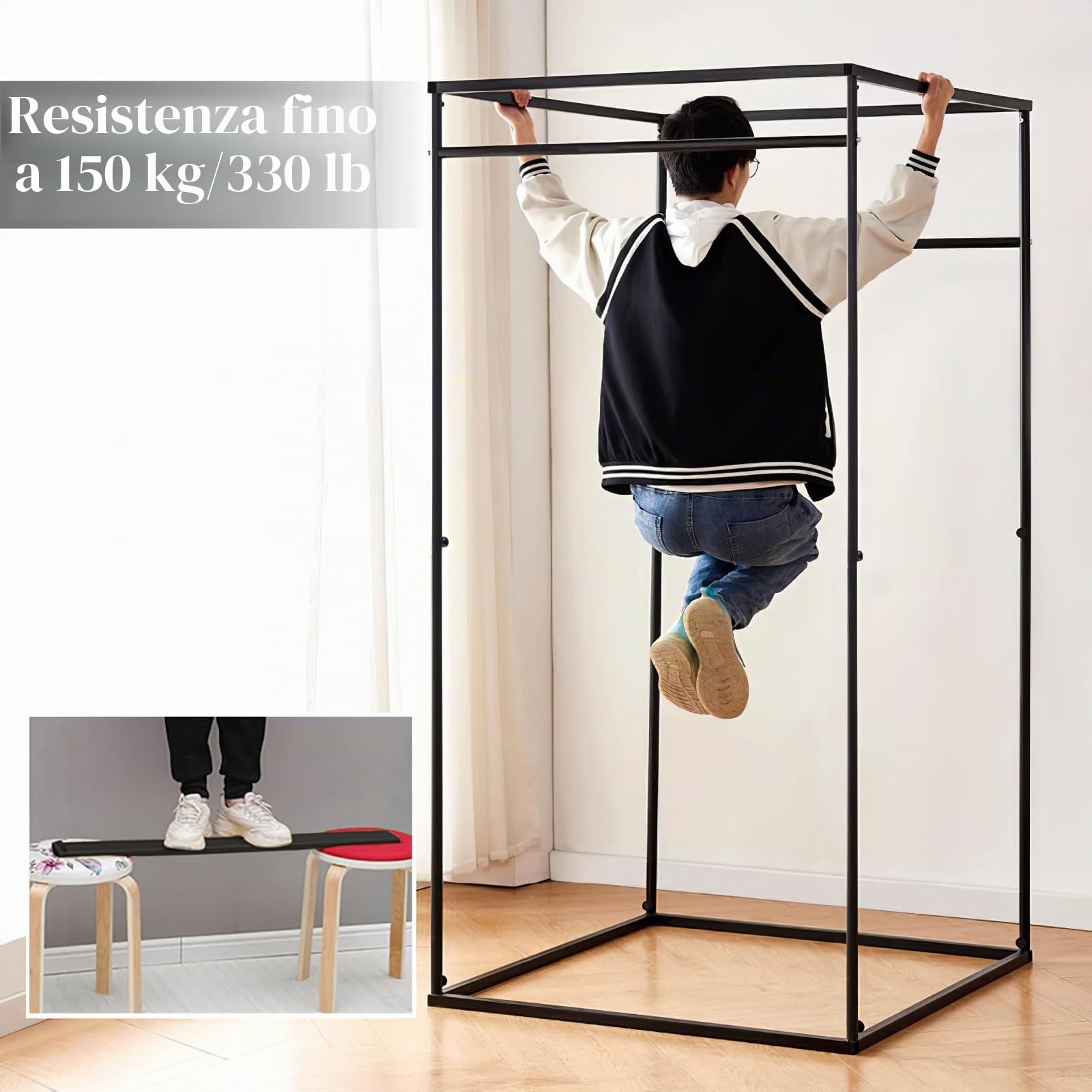 Spogliatoio portatile negozio di abbigliamento, spogliatoio quadrato mobile, spogliatoio con tende parasole la privacy, adatto a negozi di abbigliamento, centri commerciali e uffici (Argento)