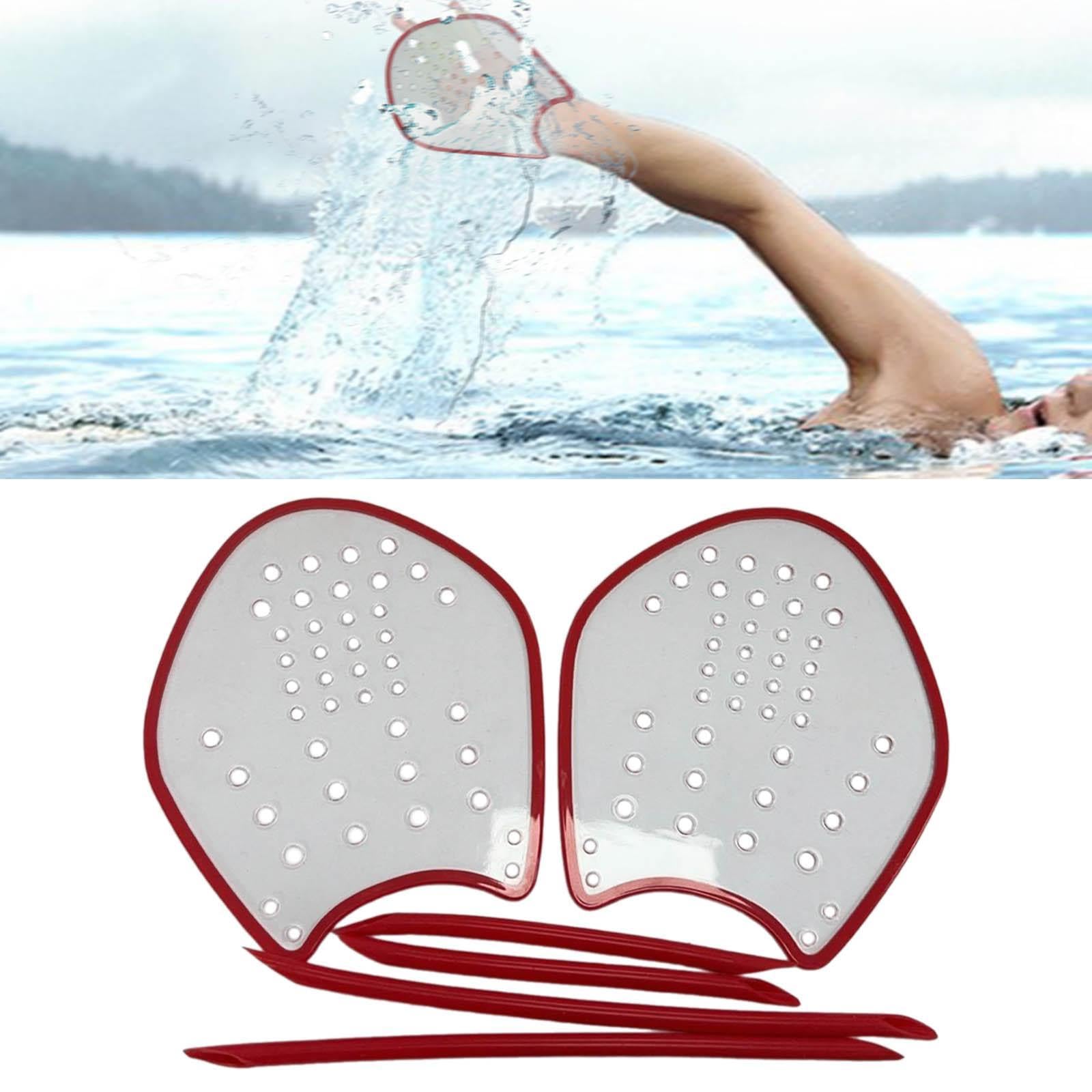 Gralara 2 Pezzi Palette Nuoto Paletta Allenamento Mani Uomo Donna Materiale PC Silicone Resistente E Flessibile Migliora E Potenza Adatte Allenamento