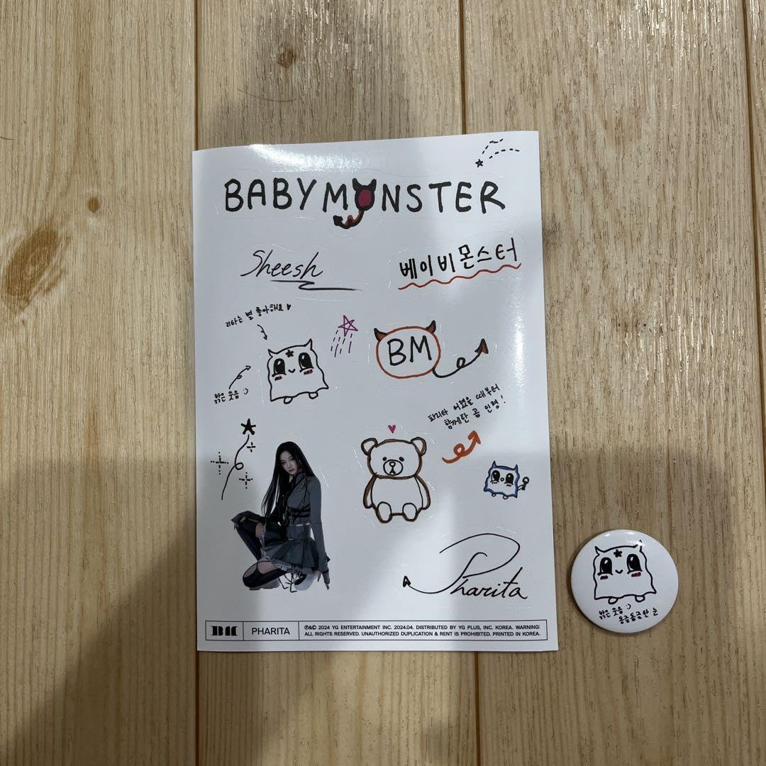 Amazon.co.jp: BABYMONSTER ベビモン タグアルバム シール バッチ