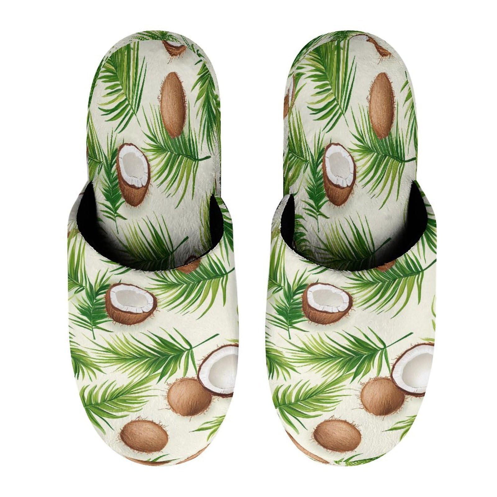 Pantofole da uomo con motivo di cocco palme in memory foam scarpe da casa leggere pantofole lavabili