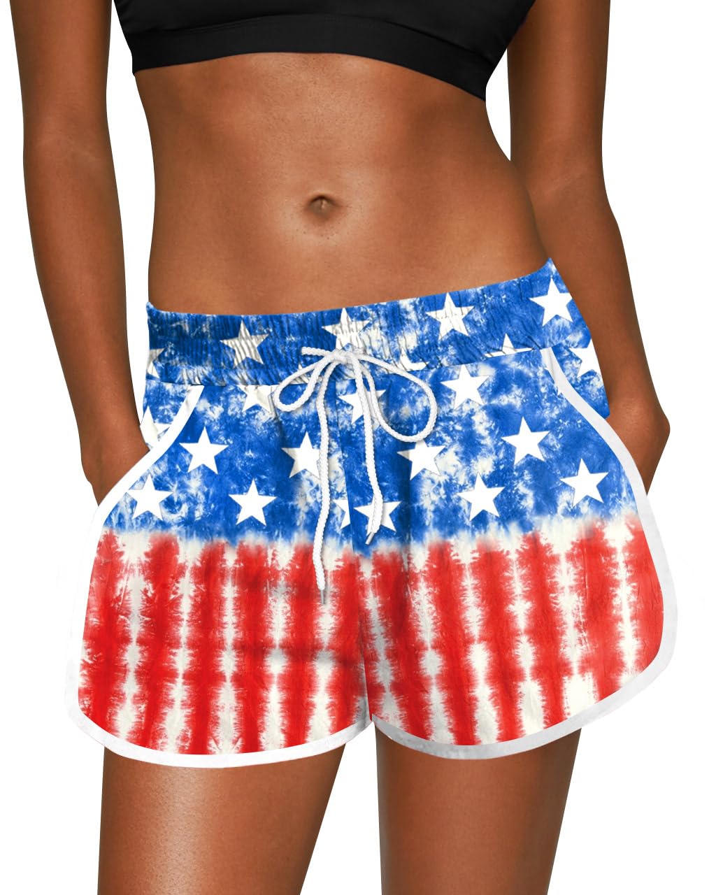 For G and PL Women Summer Floral Beach Boardshorts with Pockets Swim Trunks