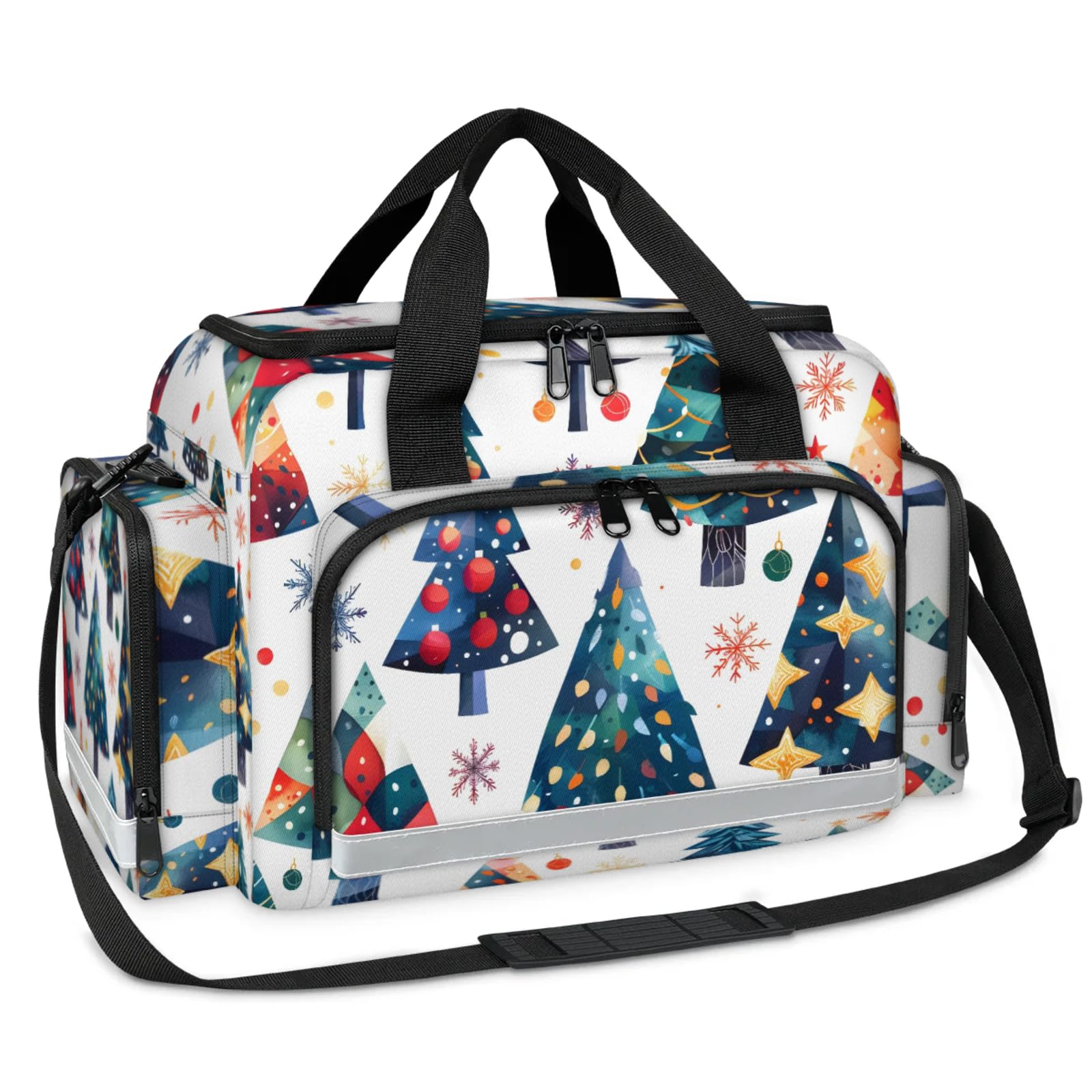 GzLeyigou First Aid Bags Empty, Christmas Trees Emergency Bag Snowflake First Aid Kit Multiple Compartment Kit Carrier On Call Trauma Bag For Paramedics Emergency Medical Supplies Kit