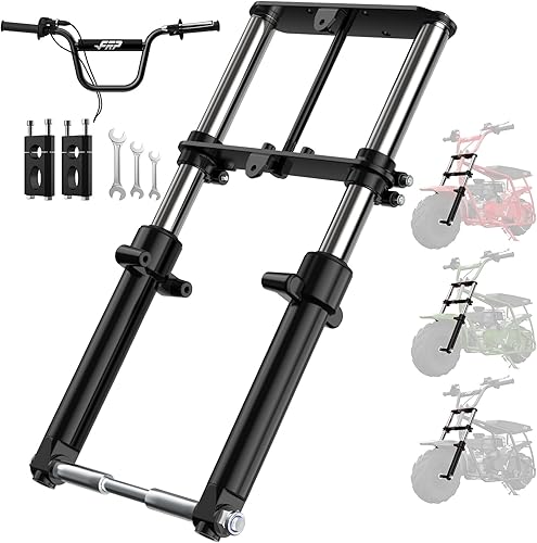 Miniatura 15 de Kit de Suspensión FRP Minibike - Horquilla Frontal para Mini Bicicleta, Compatible con Monster Mega Moto MMB80 MMB105 80cc 105cc Motovox MBX10 MBX11