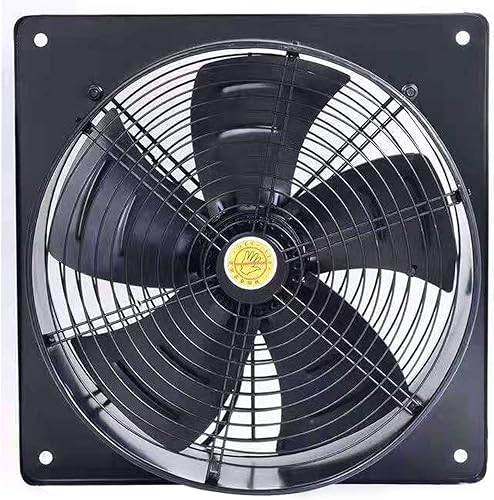 CNCEST Ventilador extractor industrial, ventilador axial de cubierta de malla cuadrada de 110 V, 120 W, 9.843 in, con ventilador de tubo de rotor