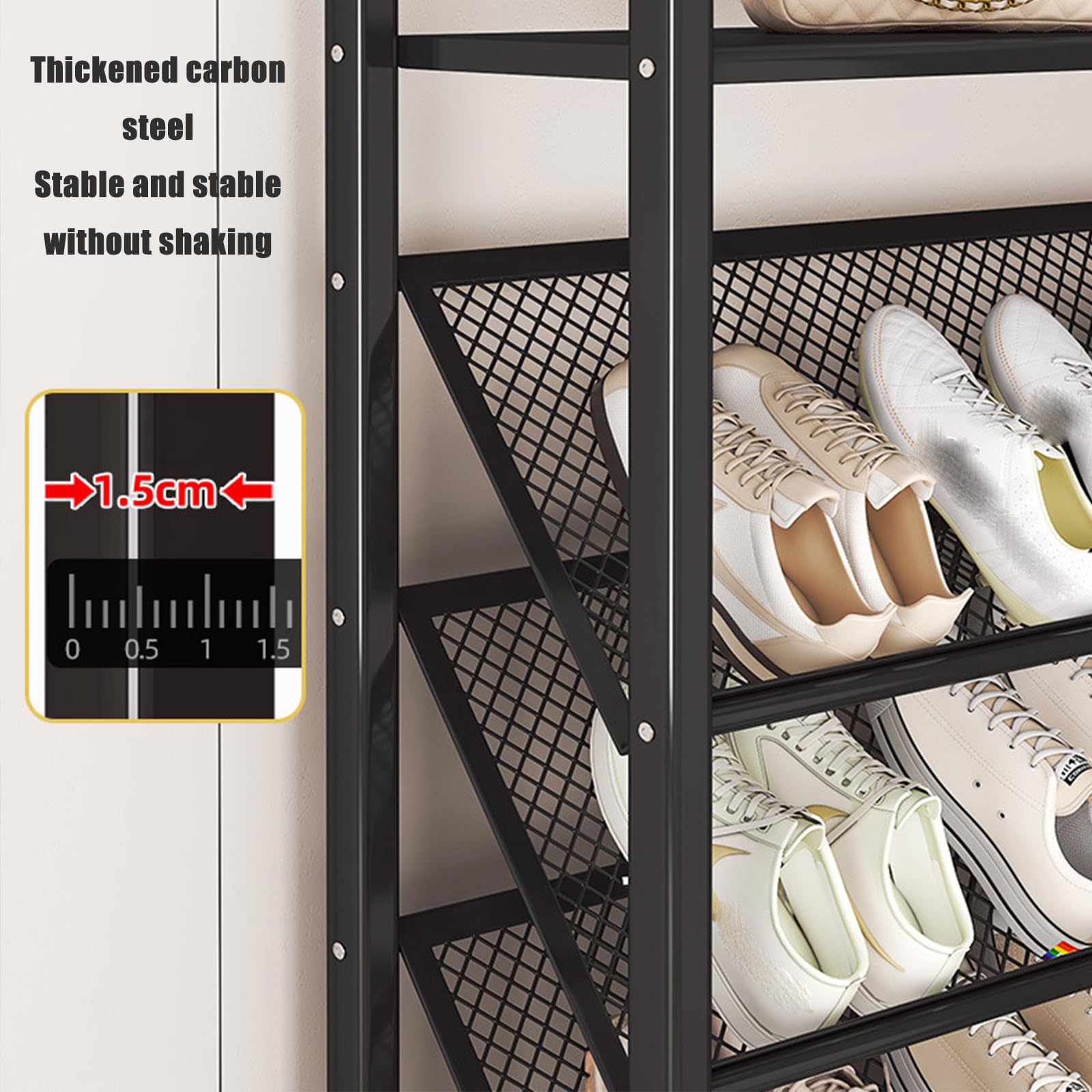 5Tier d Metalowy stojak na buty Slim Open Design High Capaci buty nizer do wejścia oszczędzające miejsce buty Sto Solut