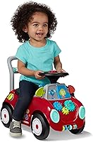 Radio Flyer Busy Buggy: 3-in-1 Toddler Push Walker Ride-On with 17 Sensory Activities, Anti-Tip, Storage - Ages 1-3