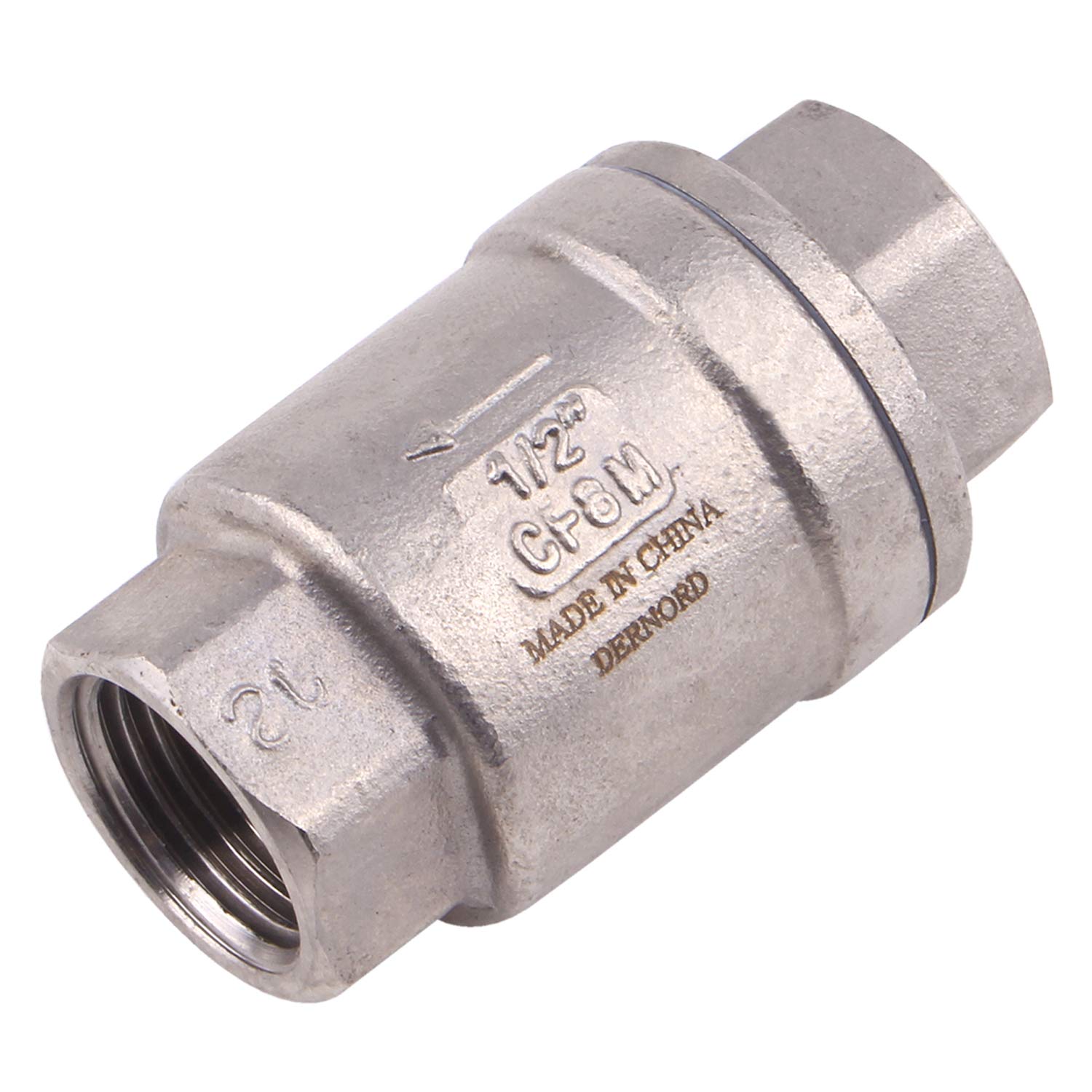 1/2 Inch Vertical Check Valve SUS304 Spring Loaded Check