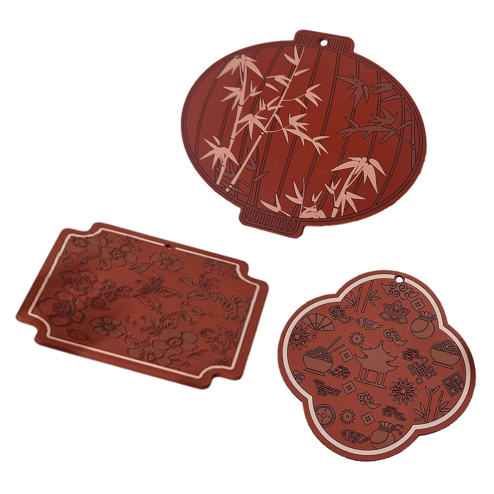 Silicone Coasters Collection Nonslip Table Protectors Traditional Styles Kitchen Accessories Heat Insulation Pad Placemat