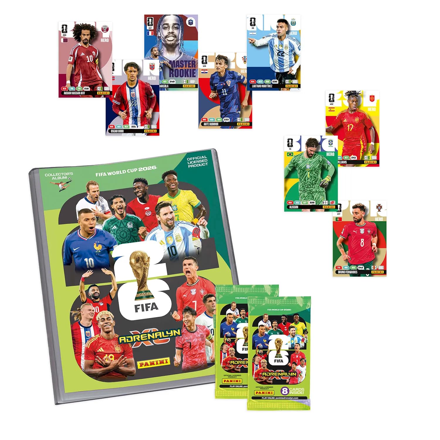 Panini Adrenalyn XL FIFA World Cup 2026™ Megapack de Inicio, Sobres de Cartas Coleccionables, Deck Box de Regalo, Ideal para Coleccionistas (Pro (+24 Sobres))
