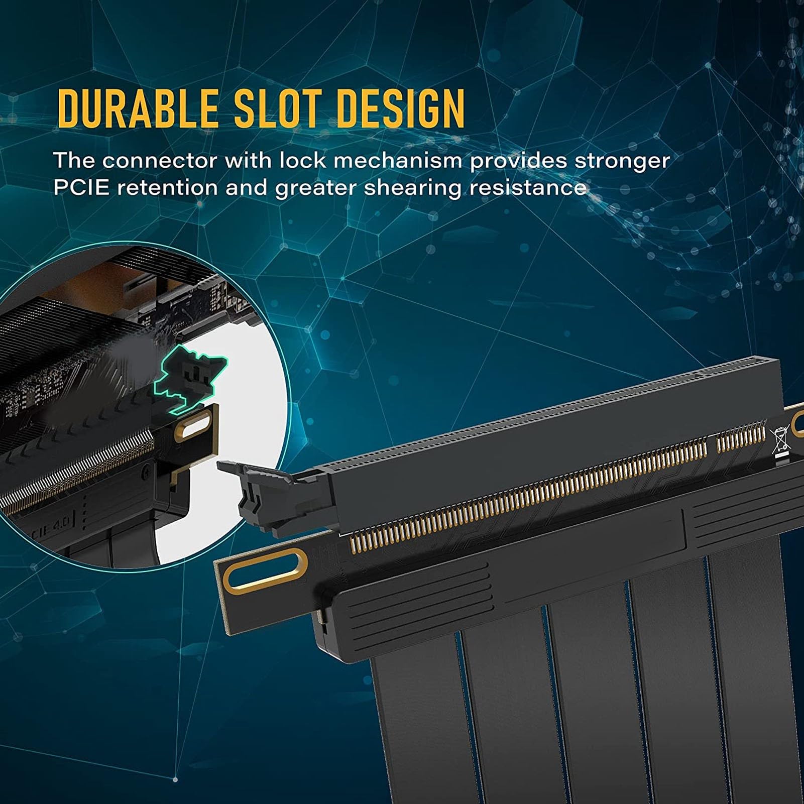 Generic Kabel Riser PCIE 4.0 X16, Czarny, Elastyczny, Szybki Kabel Riser GPU Plug and Play 64 GB/s dla RTX3070 RTX3070ti dla RTX3090ti RTX3090 (40cm)