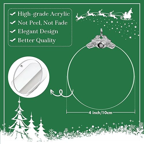 Miniatura 6 de Adorno de Navidad, Diseño de Natividad Blanco, Adorno Religioso de Navidad, Adorno Colgante, Acrílico, 2023, 4 pulgadas, para Fiesta Navideña