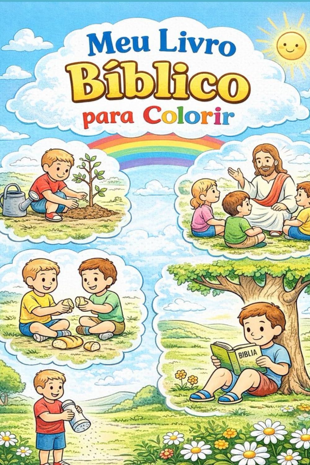 Livro para colorir Cristão com 80 Desenhos 3D