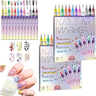 Marcadores de arte de uñas para uñas de gel, ...