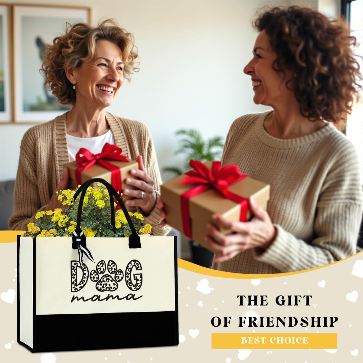 FORBIDDEN PAPER Dog Mom Tote Bag Dog Lovers Gifts for Women Travel Bag Handbag Shoulder Bag Birthday Christmas for Woman Sisters BFF Wife Aunt Mom Animal Lovers - Image 2