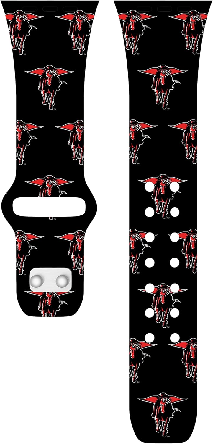 AFFINITY BANDS Texas Tech Red Raiders HD Combo Package Compatible with Apple Watch and AirPods Gen 1 & 2 (38/40/41mm (42mm Series 11) Long Repeating)