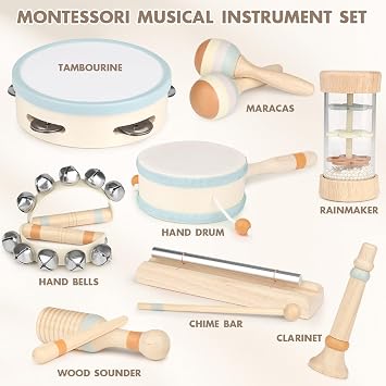 Vanplay Baby Musical Set - Wooden Montessori Toys for 2 3 Year Old