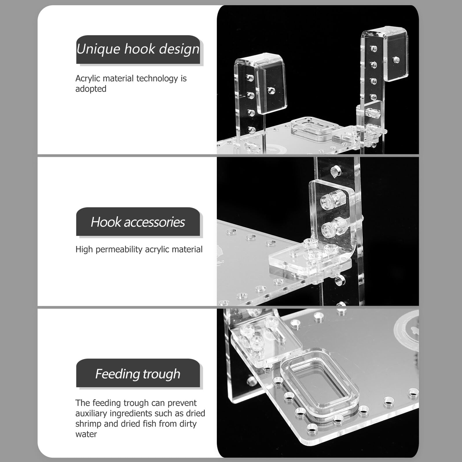 iplusmile 1 Piattaforma per Tartarughe Acrilico Accessorio per Montabile Design Resistente e Stabile per Soleggiamento e Arrampicata per Tartarughe e Rettili
