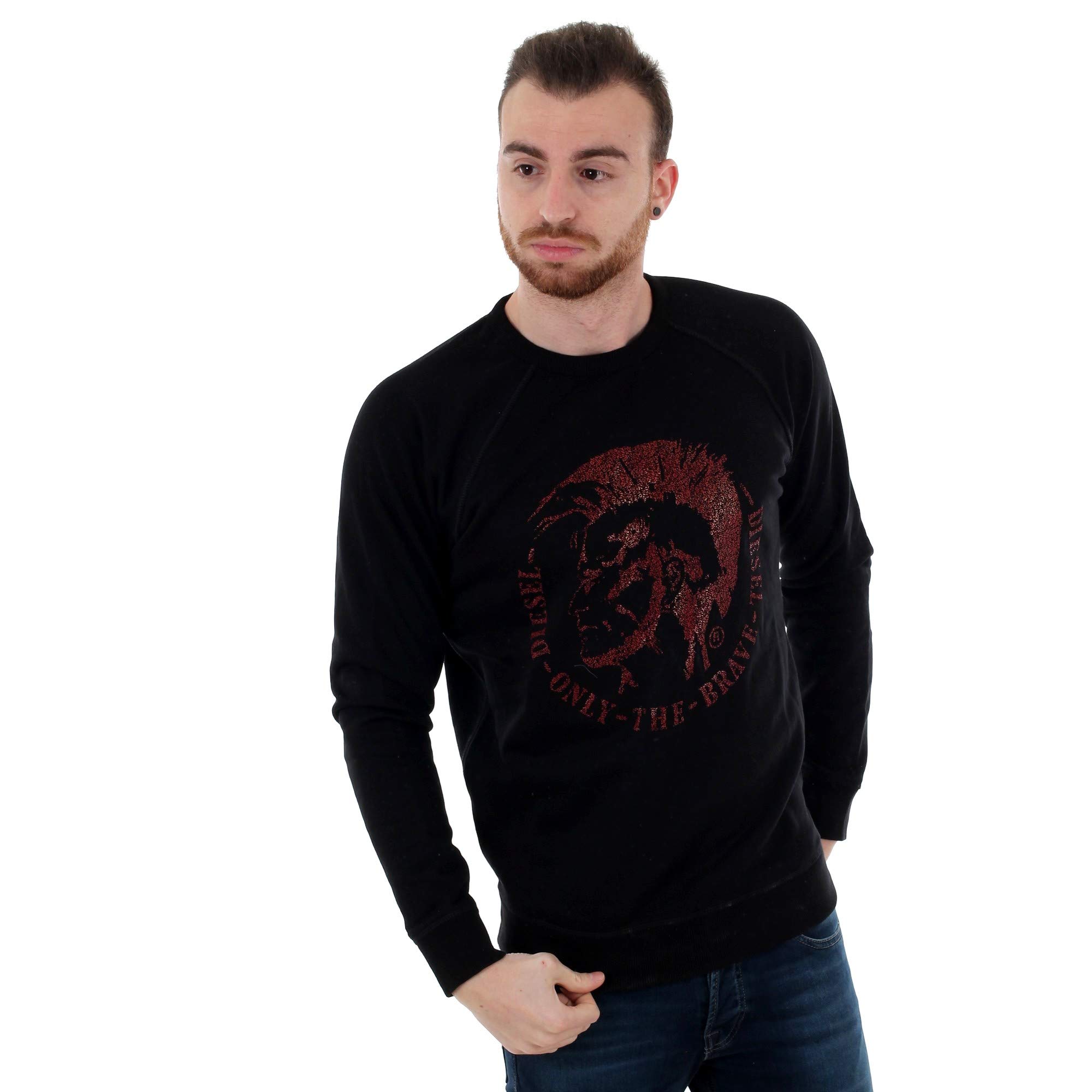 Diesel Felpa con Logo Nero S-Oreste