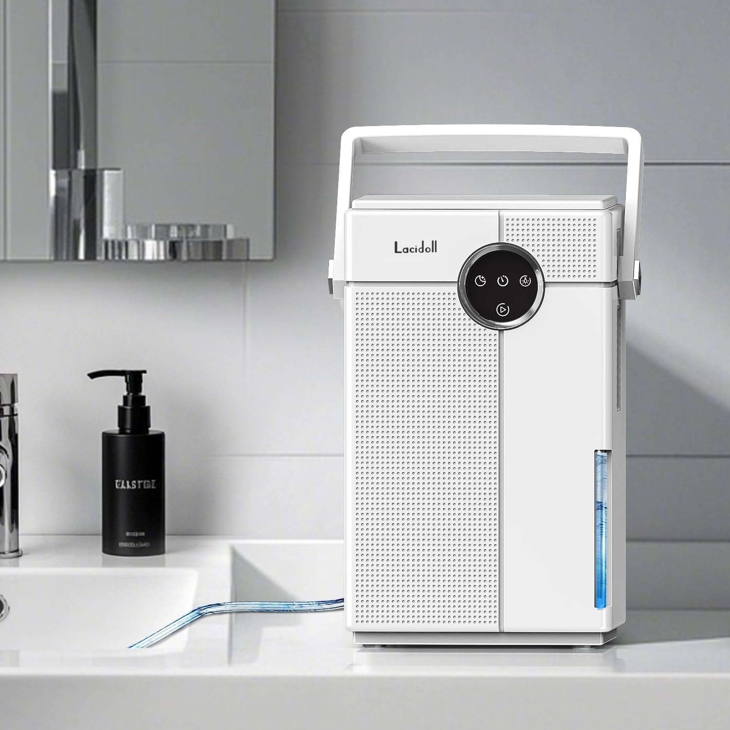 Small Dehumidifier with Drain Hose, Portable Dehumidifier for Bathroom, 118oz Dehumidifiers for Home 800 sq ft with 7 Colorful Light, Quiet Dehumidifiers for Bedroom RV Closet Basement, White Small Dehumidifier with Drain Hose, Portable Dehumidifier for Bathroom, 118oz Dehumidifiers for Home 800 sq ft with 7 Colorful Light, Quiet Dehumidifiers for Bedroom RV Closet Basement, White