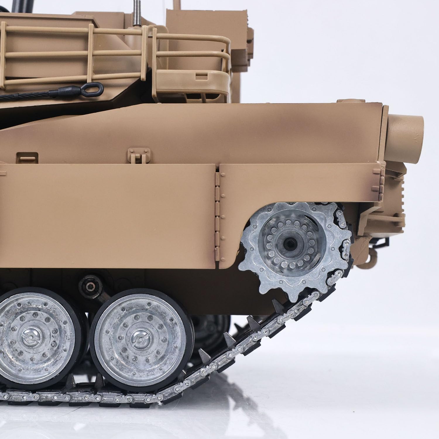 TOUCAN RC HOBBY Heng Long 1/16 RC Main Battle Tank Abrams M1A2 Metal Chassis Wheels Steel Gearbox Turret 360 Rotation Barrel Recoil Elevation