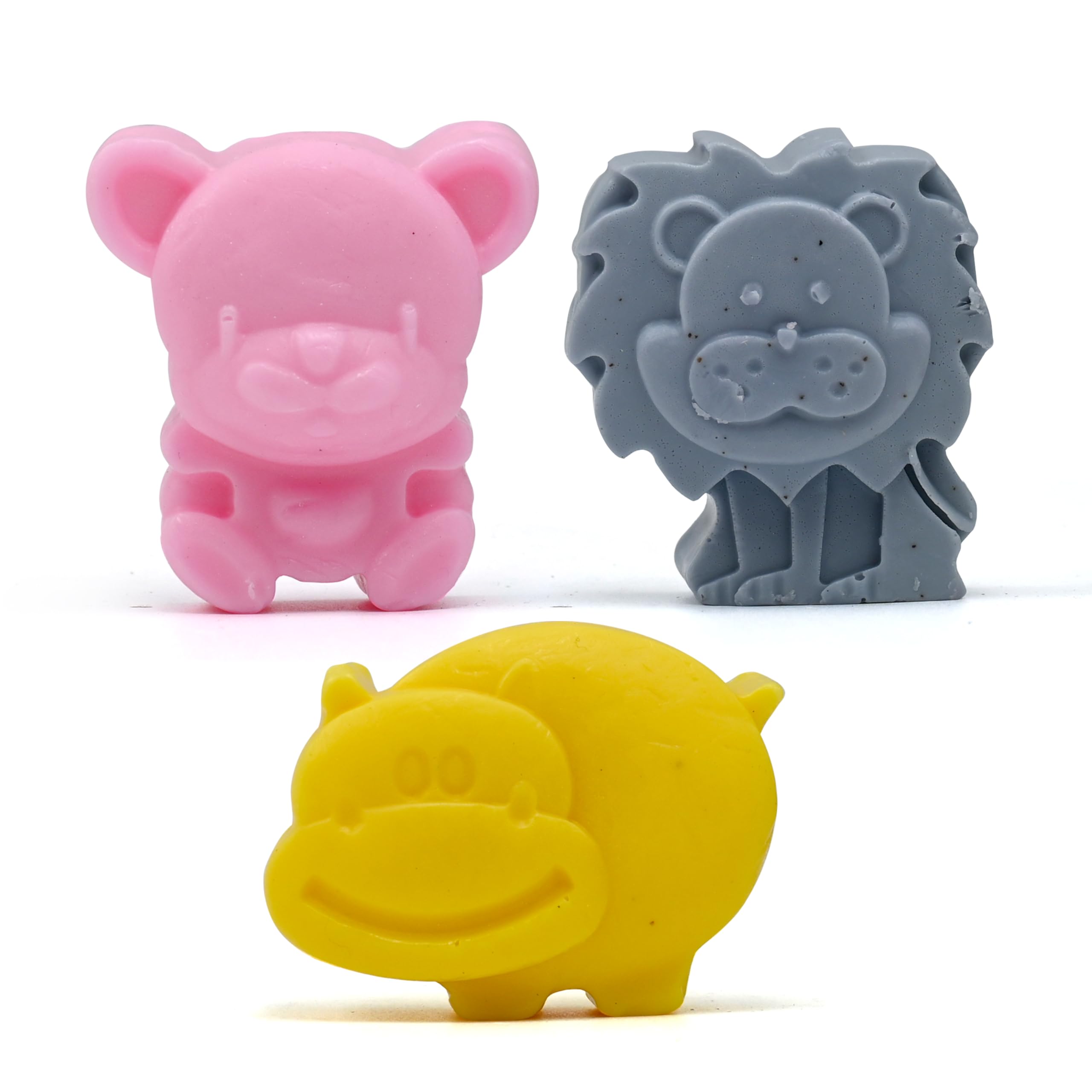 Crazy Sutra 3Pcs Kids Animal Soap Combo � Handmade Soaps with Goat Milk & Natural Oils | Paraben & SLS Free | Gentle Skin Care for Kids | Assorted Fragrances