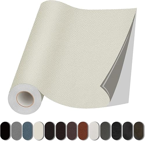 Parche de Reparación de Cuero, Cinta de Reparación de Cuero Autoadhesiva, Cinta de Parche de Vinilo Grande para Sofás, Muebles, Asientos de Coche,