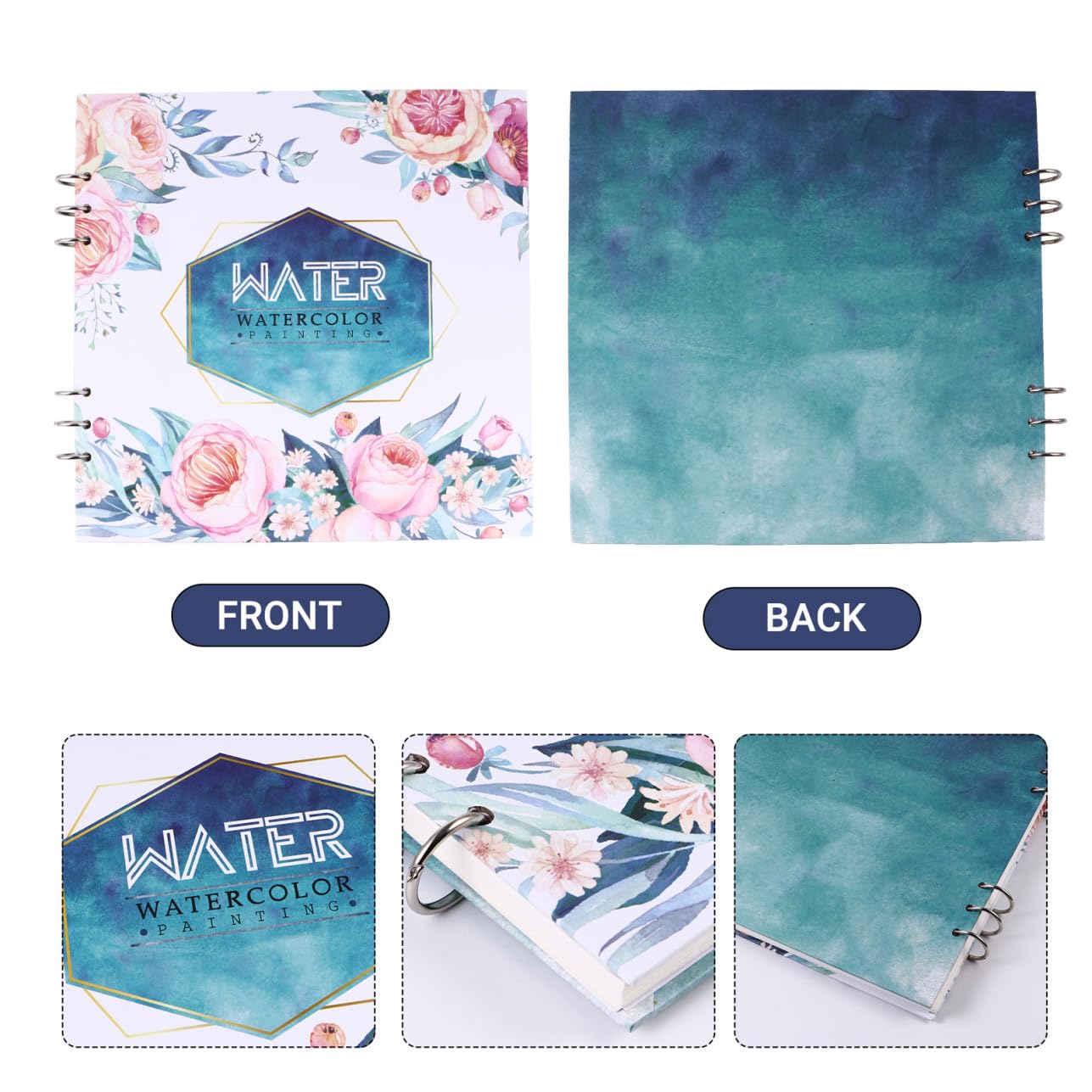 1stück Skizzenbuch Mit Aquarellpapier Dickes Strapazierfähiges Malbuch Für Kunst Und Graffiti Für Reisen Und Schüler Quadratisches Design Einfach Zu Handhaben