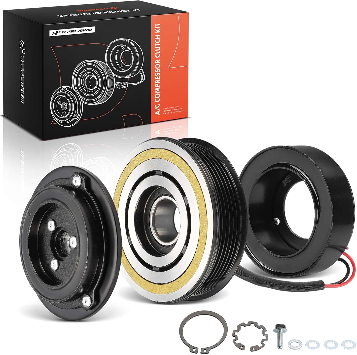 A-Premium Air Conditioner AC Compressor Clutch Kit Compatible with Ford F-150 F150 2007 2008 2009 2010 4.2L