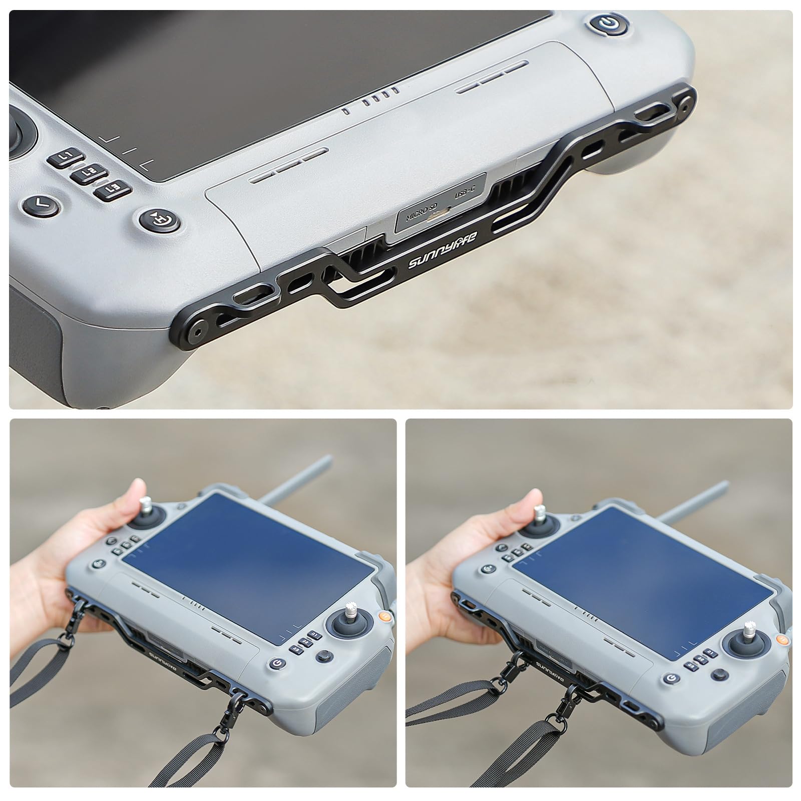 Gancio per cordino da collo per telecomando DJI RC Plus 2/1 con schermo da cintura 2 in 1 cinghia per drone Inspire3/Matrice 4E
