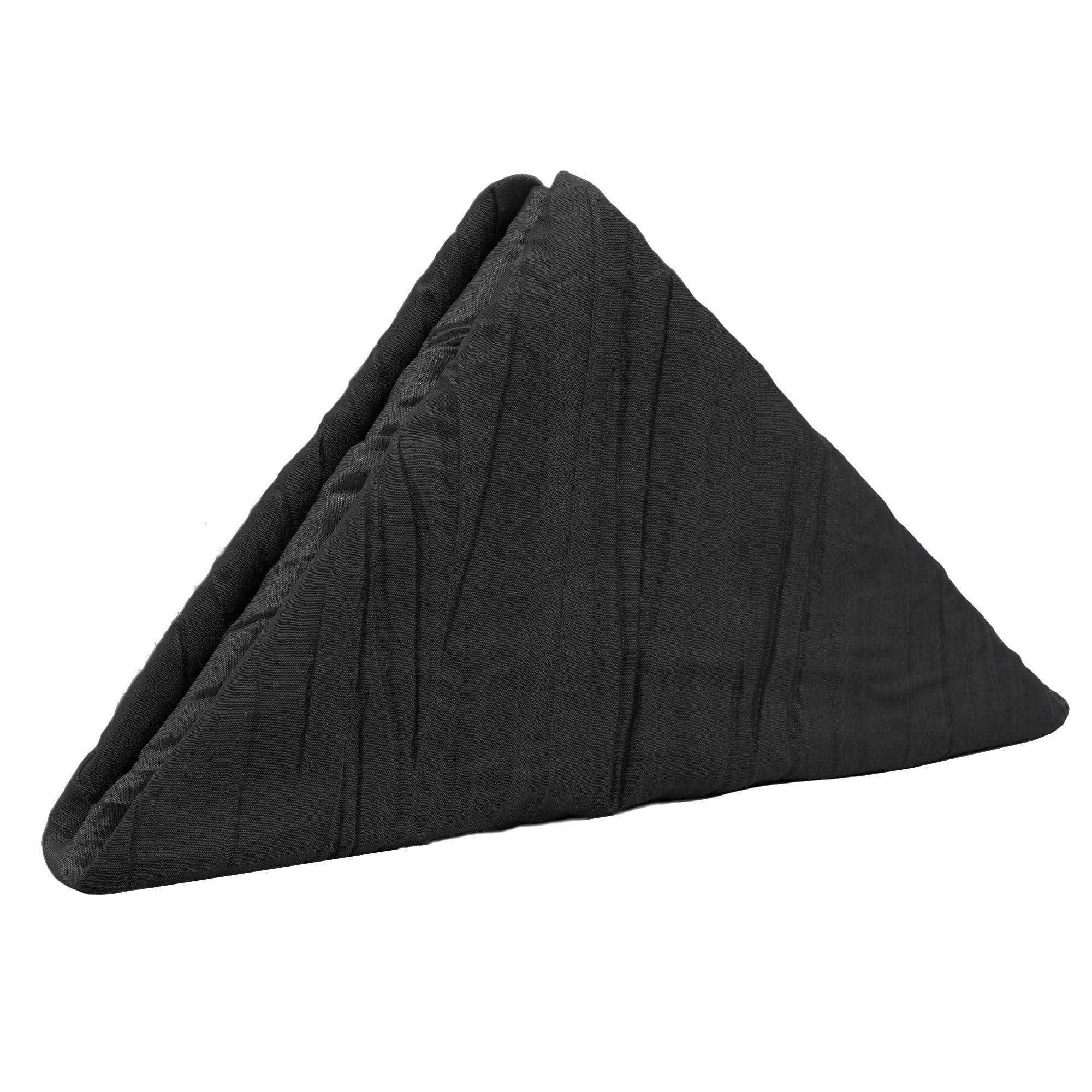 Your Chair Covers - 10 Pack 20 Inch Crinkle Taffeta Cloth Napkins Black, Oversized, Double Folded and Hemmed Table Linen Napkin, Restaurant and Hotel