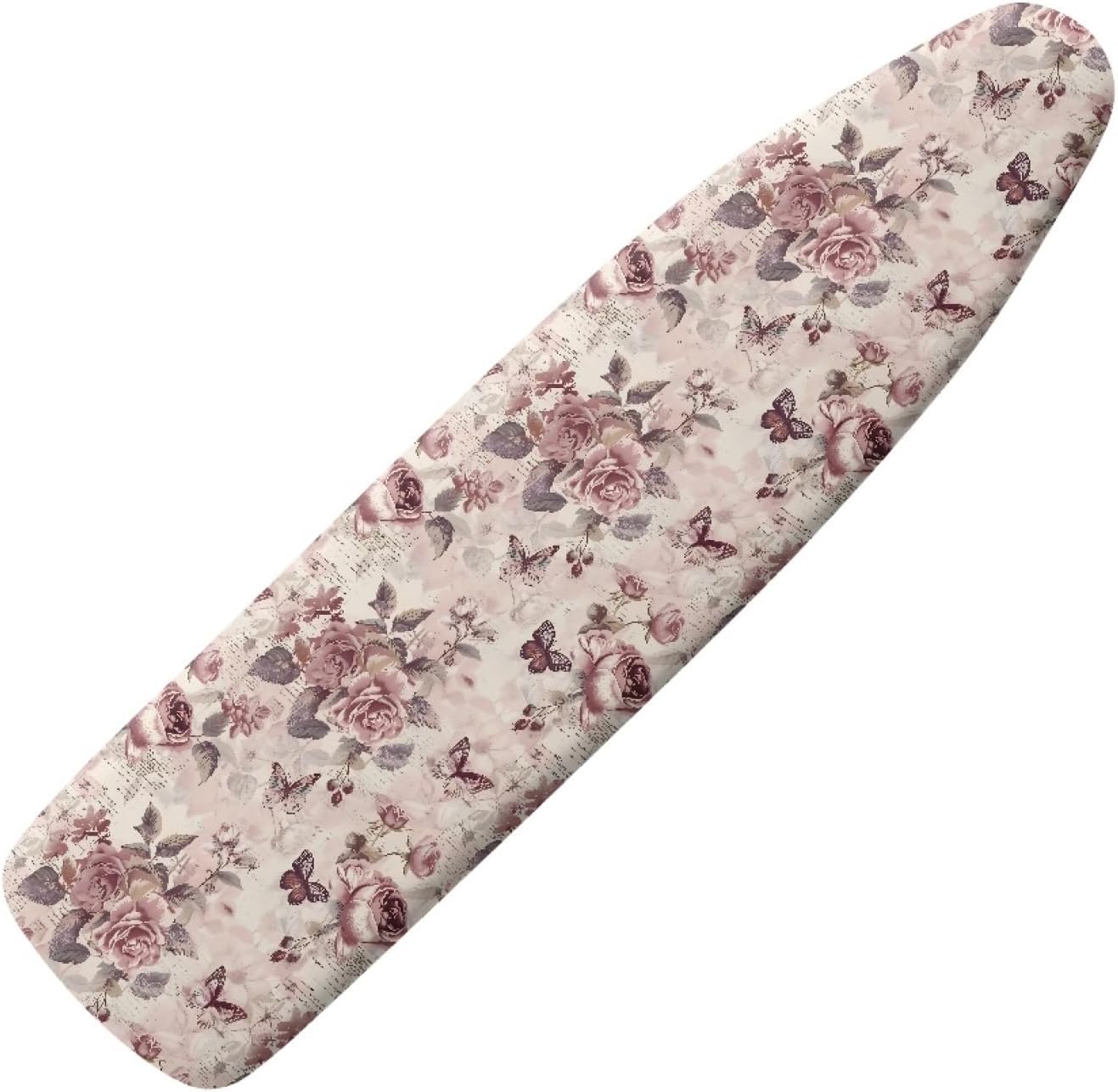 Flowers Ironing Board Cover,16"x55" Standard Ironing Board Cover with Elastic Edge and Hook and Loop Fasteners, Scorch & Stain Resistant, Polyester Home Ironing Board Covers, Raw Flower Art