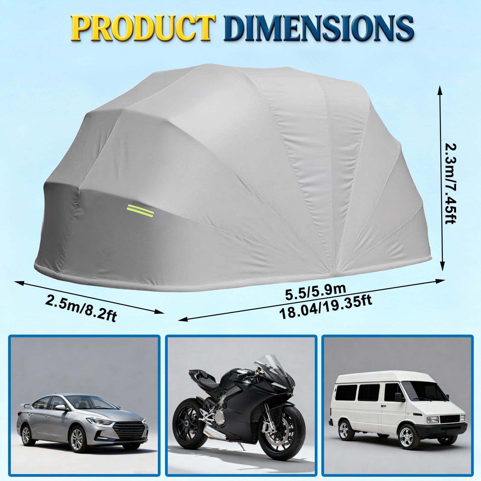 Tettoia per Auto in Acciaio Inossidabile Pesante, Tenda da Sole Retrattile per Auto con Serratura, Riparo Pieghevole Semiautomatico Resistente, Tettoia per Resistente Intemperie