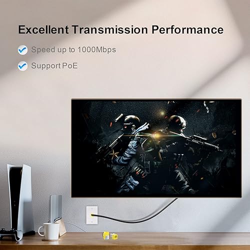 Miniatura 14 de VCELINK RJ45 Cat6 Keystone Jacks Slim Profile UL Listed 10-Pack, 90 grados Ethernet Punch Down Keystone Jack Adapter en verde