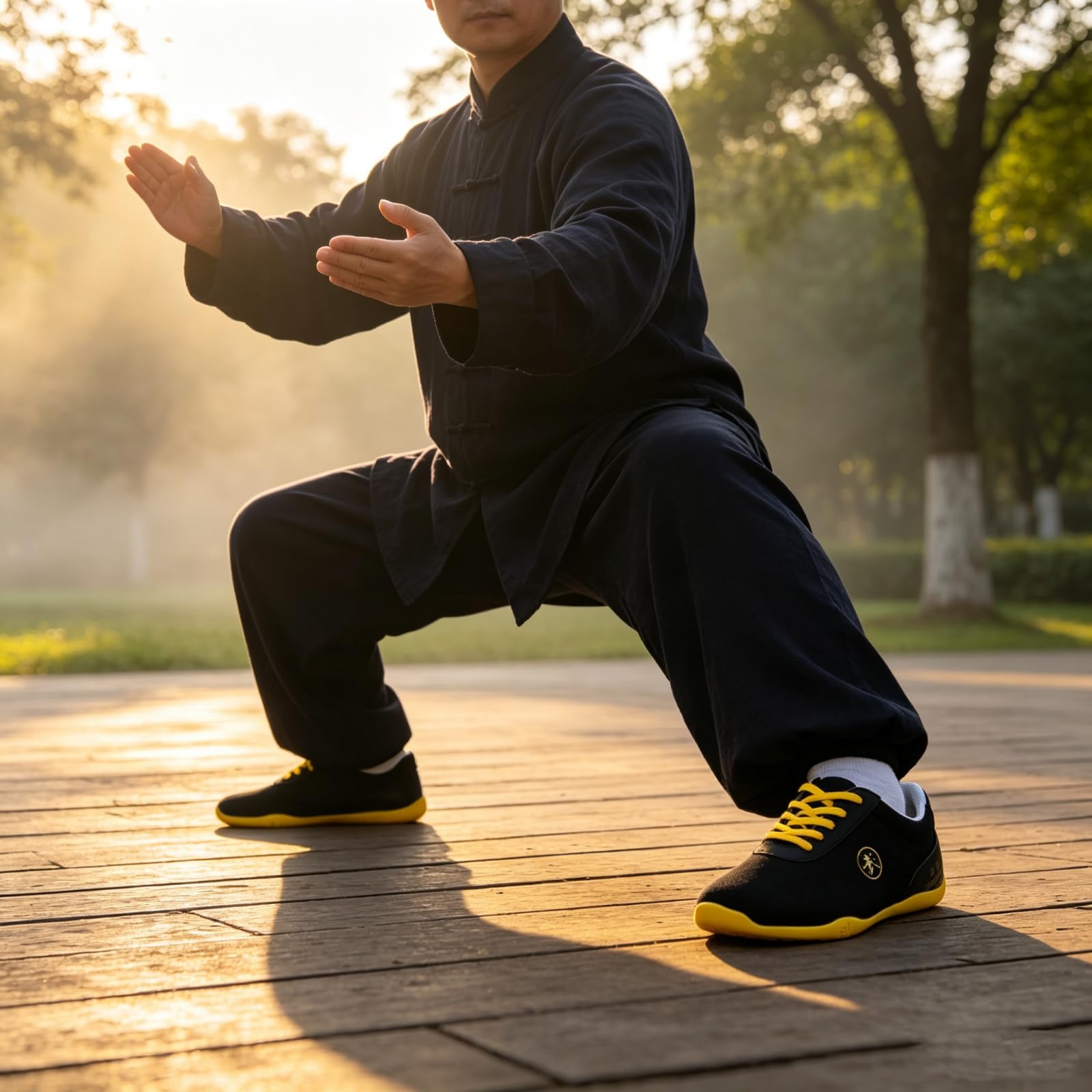 Buty sztuk walki męskie damskie płócienne tai chi kung fu trampki
