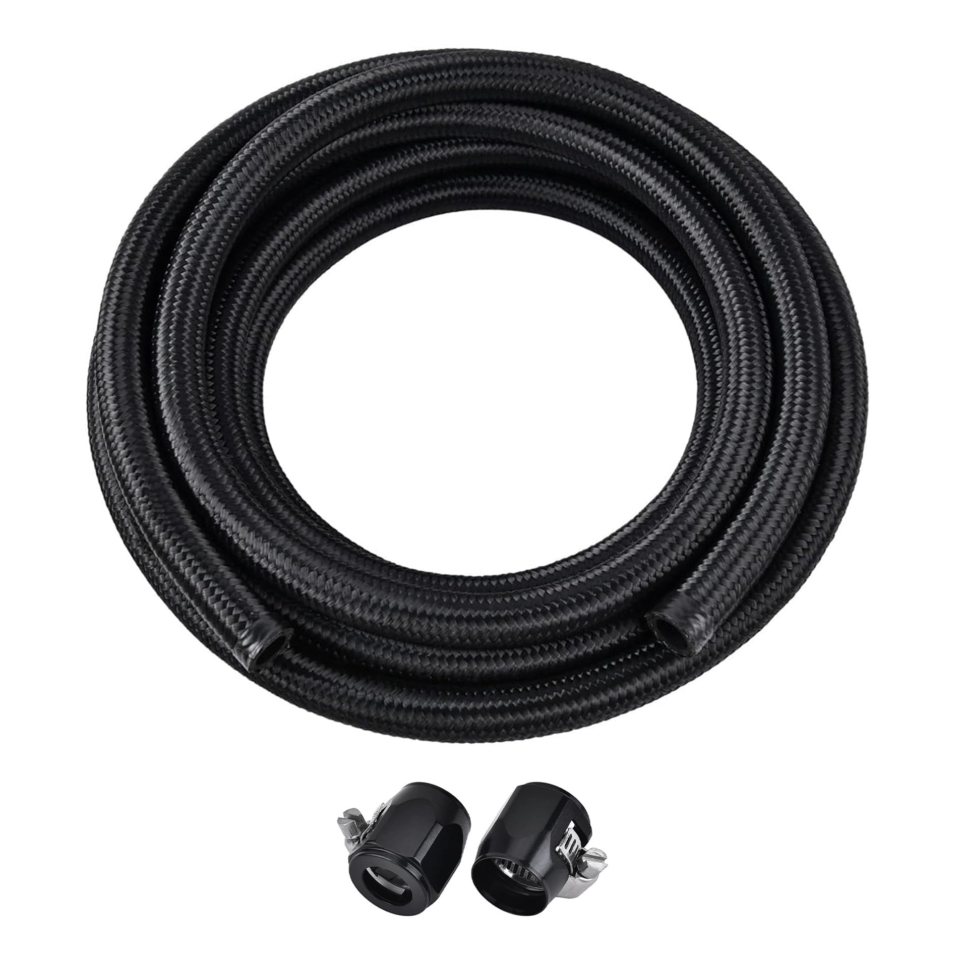 EVIL ENERGY 6AN Fuel Line Kit, with 6AN Hose Finisher Clamp Aluminium, AN6 Braided Nylon Fuel Hose CPE 3FT-image-23