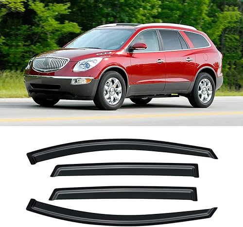 Miniatura 293 de Visera de ventana para Toyota 4Runner 2010-2024, protectores de lluvia de canal exterior, deflector de ventilación, sombra de viento, humo oscuro