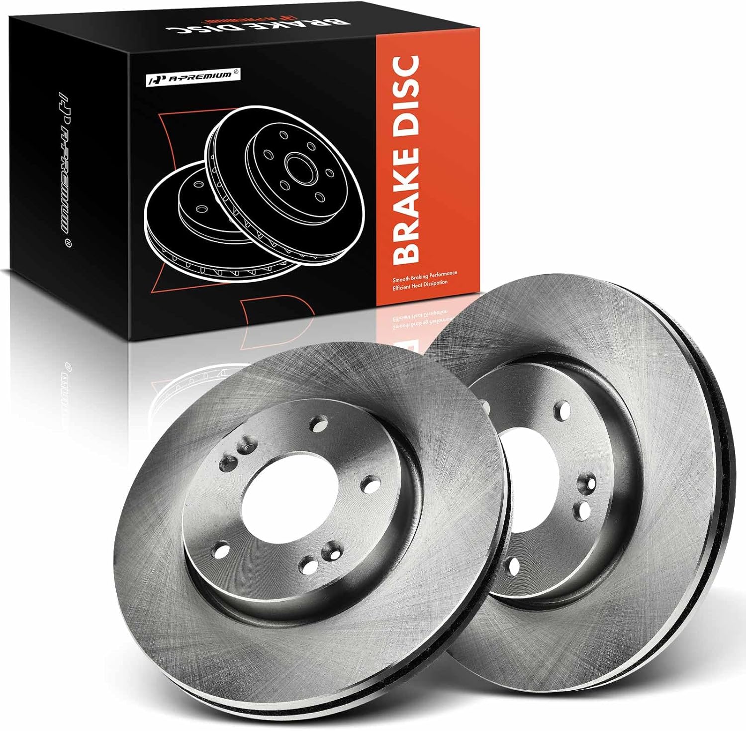 A-Premium 11.02 inch (280mm) Front Vented Disc Brake Rotors Compatible with Select Hyundai and Kia Models - Elantra, Sonata, Tucson, Ioniq, Tiburon, For Sportage, Optima, Magentis, Rondo, Soul, Niro