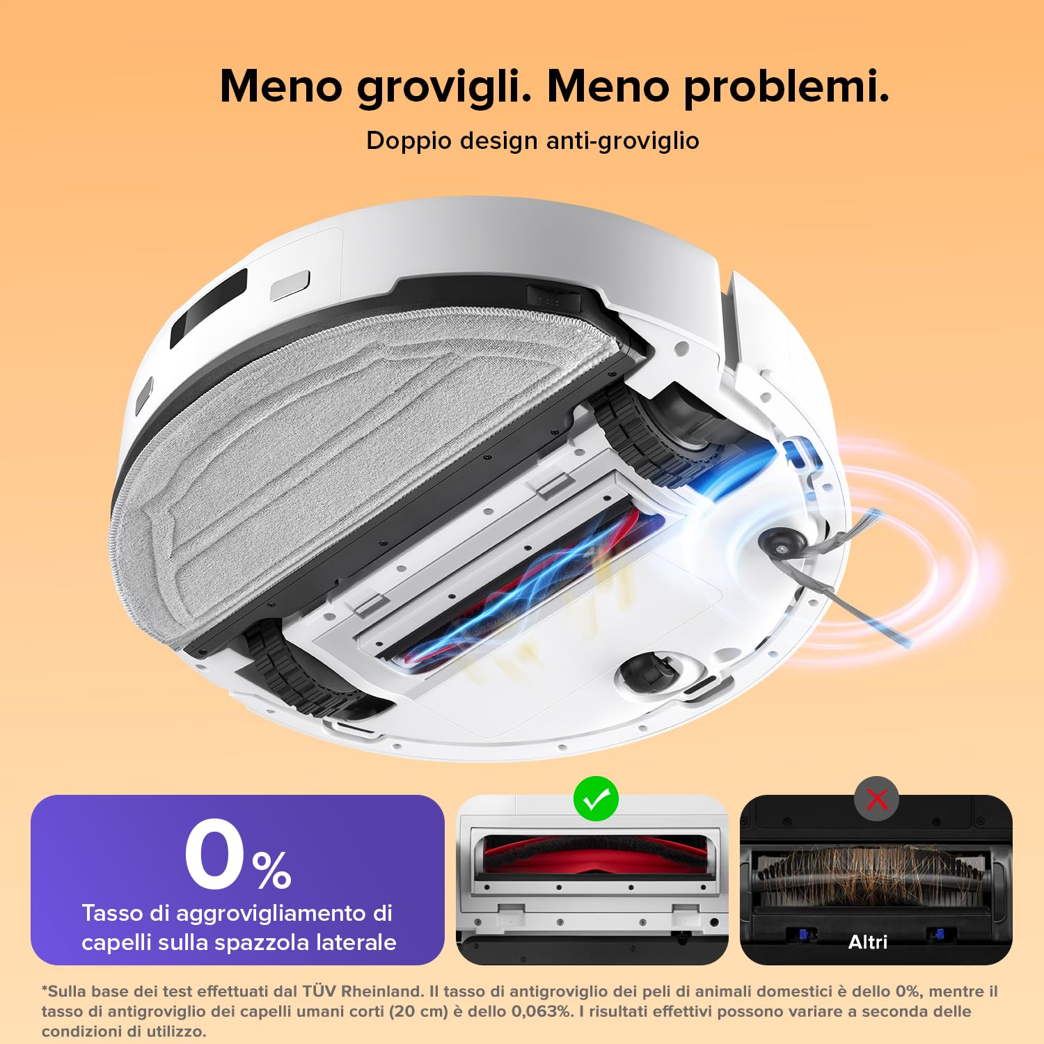 roborock Q10 S5 Robot Aspirapolvere, 10.000Pa, Panno Sollevabile, Pulizia VibraRise 2.0(3000 volte/min), Anti-groviglio, Evitamento degli Ostacoli, Strategie dei Tappeti, Controllo APP, Bianco