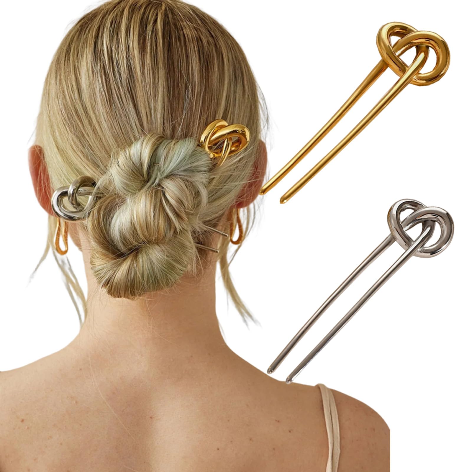 2Pcs French Hair Pin, U-Shaped Hair Stick for Bun | Hair pin for bun, juda stick for hair bun, suitable for medium to long hair-picture-44