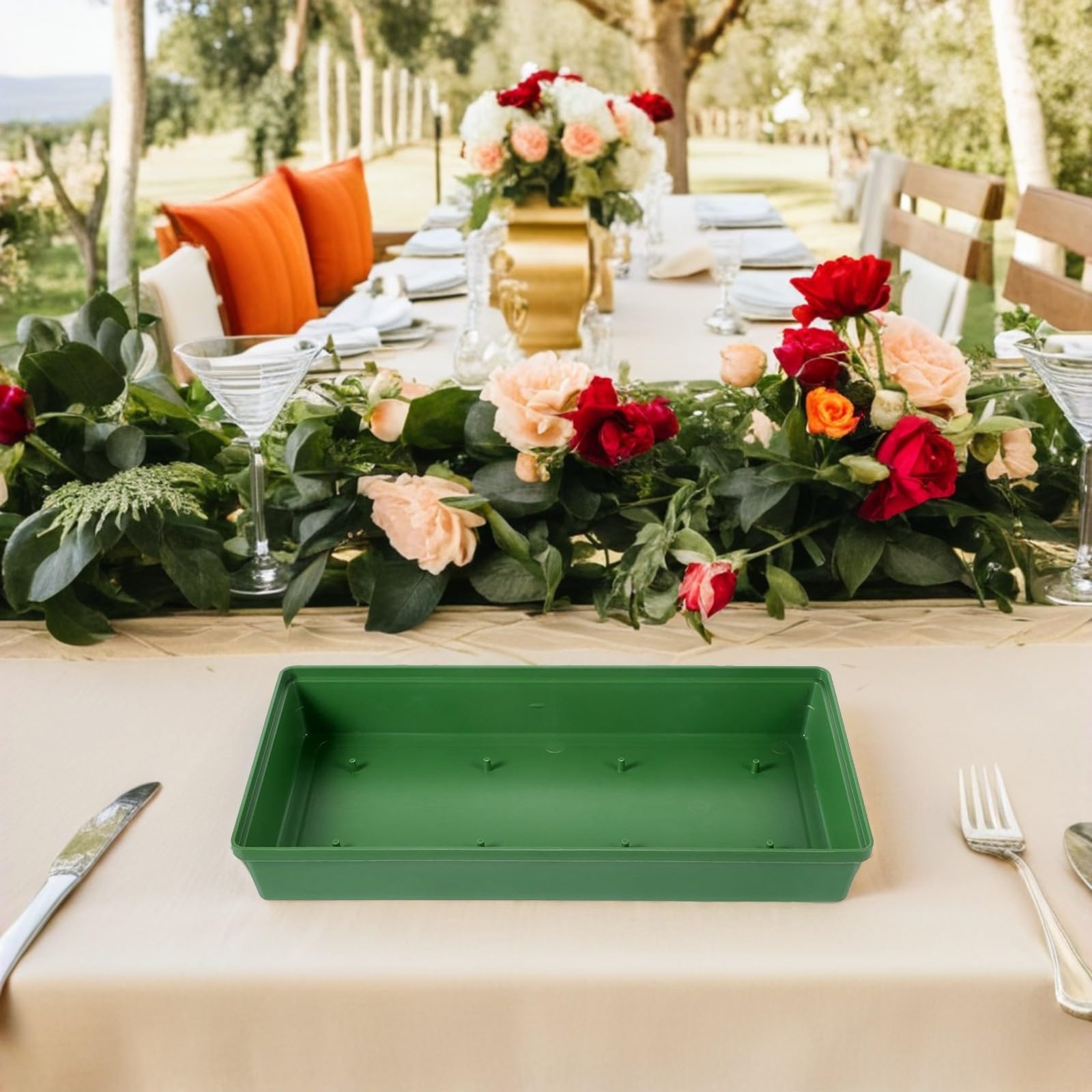 Soportes para Arreglos 10 Piezas Cuencos de Plástico 28 CM para Decoración de Bodas y Fiestas Flores Artificiales