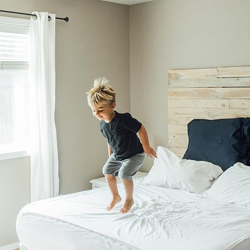 Miniatura 6 de Sábana bajera ajustable QuickZip - Incluye 1 base y 2 sábanas con cremallera - Fácil de cambiar, no se desprende - Algodón satín 400 TC - Bolsillos