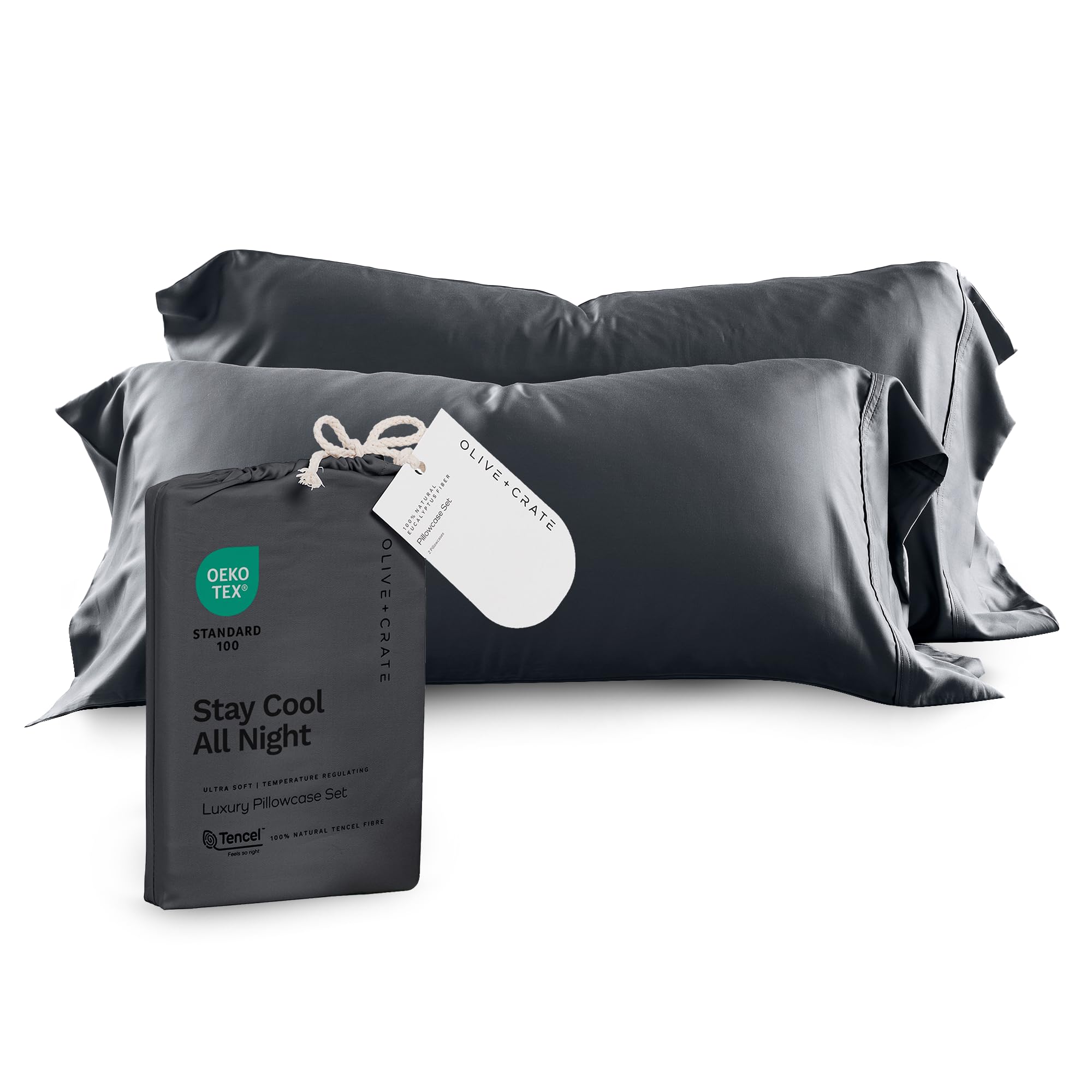 Olive + Crate Tencel Eucalyptus Pillowcases